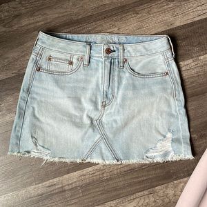 jean skirt light wash